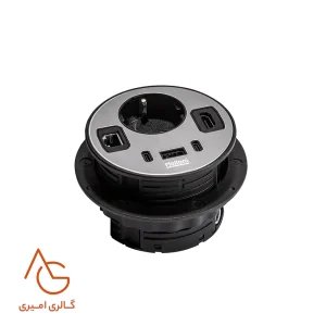 پریز توکار گرد کد 10096 ملونی