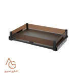 جای البسه ریلی با دیواره شیشه ای داخل کمد لباس کد WS4128