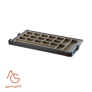 جای کمربند، کروات و زیورآلات مخمل ریلی قابل رگلاژ آرام بند کد WS4117