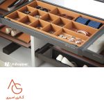 جای کمربند، کروات و زیورآلات چرمی قابل رگلاژ آرام بند کد WS4117L