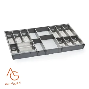 جای قاشق و چنگال داخل کشو استیل کد 9016