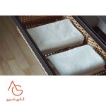 سبد حصیری ریلی داخل کمد لباس قابل رگلاژ آرام بند کد WS4119
