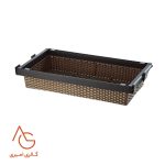 سبد حصیری ریلی داخل کمد لباس قابل رگلاژ آرام بند کد WS4119