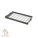 جای شلوار ریلی داخل کمد با فرانت شیشه قابل رگلاژ آرام بند کد WS4143G