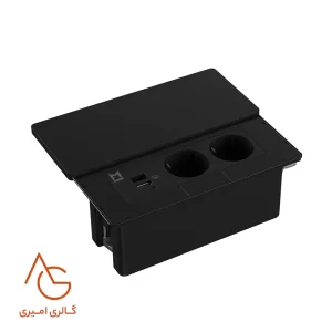 پریز TENZA توکار 2 سوکت برق 16A-2500W) 2) یک سوکت C و A ملونی کد 10174