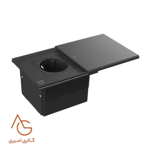 پریز ROMA توکار 1 سوکت برق (16A-2500W) رنگ Matte Black ملونی کد 10176